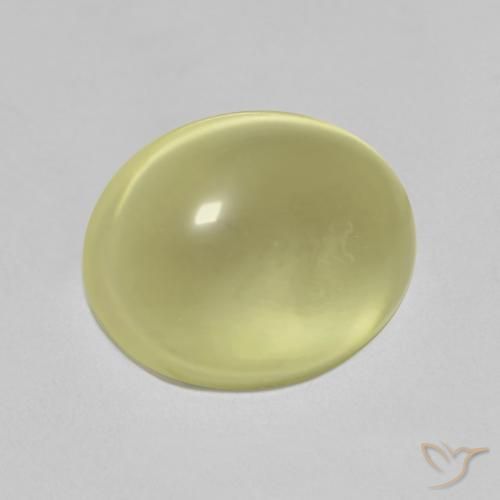 Quarzo Giallo chiaro naturale da 5.70 ct, Ovale, Trasparente