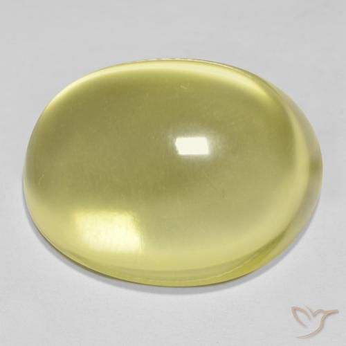 24.72ct Naturale Limone giallo Quarzo, Ovale, Trasparente