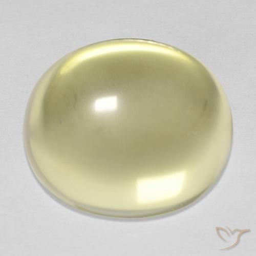 14.25ct Naturale Giallo chiaro Quarzo, Ovale, Trasparente