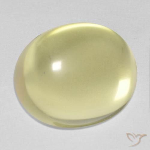 Quarzo Giallo chiaro naturale da 14.25 ct, Ovale, Trasparente