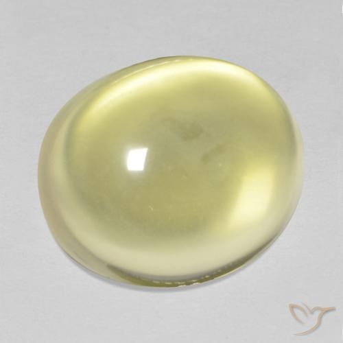 Quarzo Giallo chiaro naturale da 14.36 ct, Ovale, Trasparente