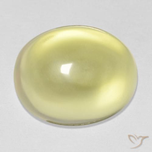 12.14ct Naturale Giallo chiaro Quarzo, Ovale, Trasparente