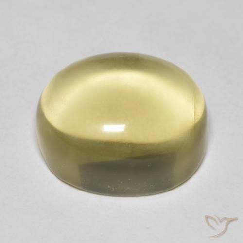 Quarzo Giallo chiaro naturale da 12.80 ct, Ovale, Trasparente