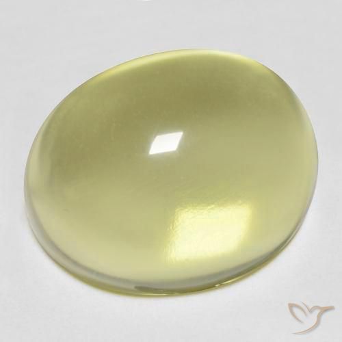 Quarzo Laguna Gialla naturale da 24.51 ct, Ovale, Trasparente