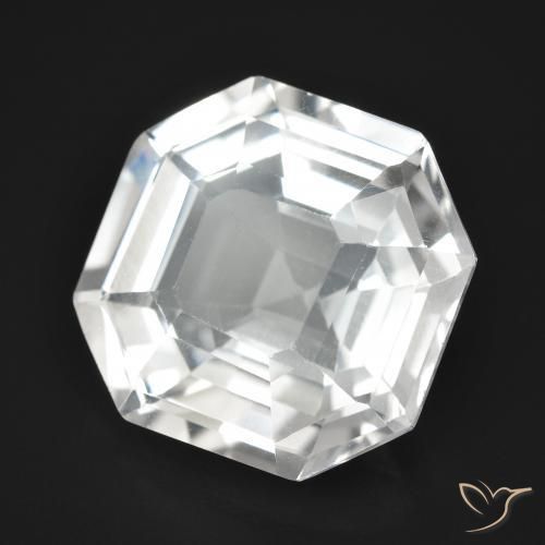 Quarzo Bianco naturale da 9.37 ct, Ottagonale / Taglio smeraldo, VVS