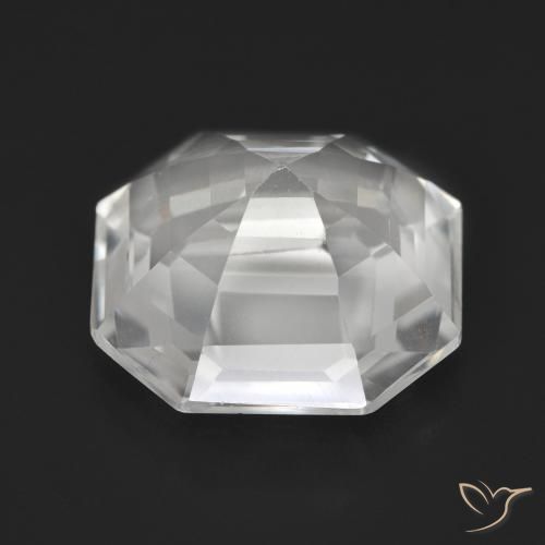 Quarzo Bianco naturale da 9.37 ct, Ottagonale / Taglio smeraldo, VVS