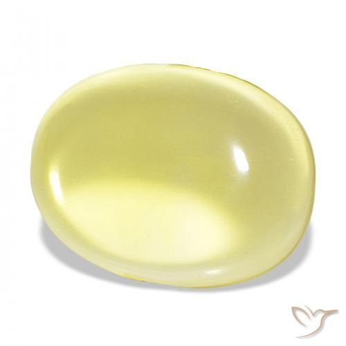 Quarzo Giallo chiaro naturale da 20.89 ct, Ovale, Trasparente