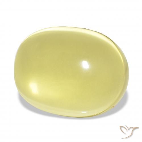 Quarzo Giallo chiaro naturale da 29.37 ct, Ovale, Trasparente
