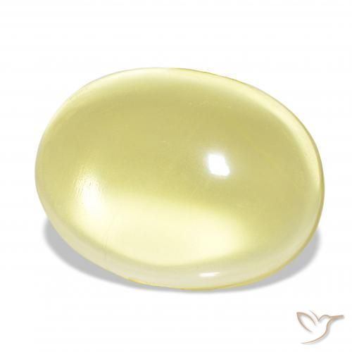 Quarzo Giallo chiaro naturale da 24.84 ct, Ovale, Trasparente