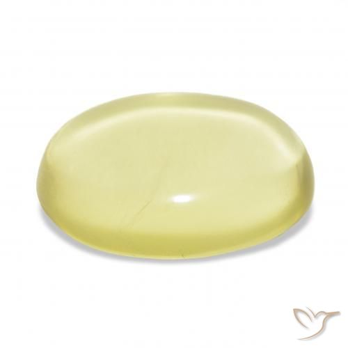 Quarzo Giallo chiaro naturale da 24.84 ct, Ovale, Trasparente