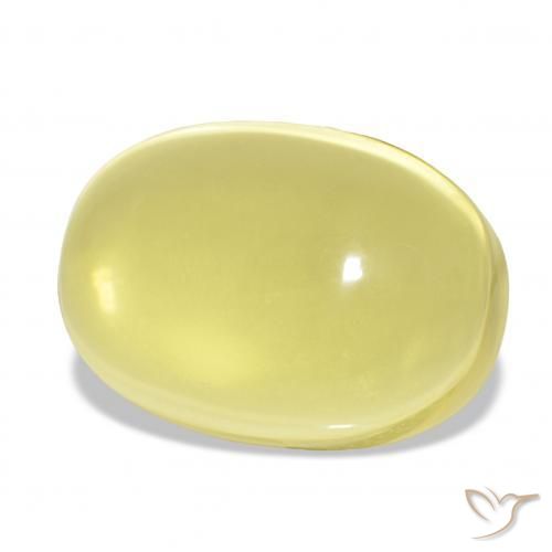 Quarzo Giallo chiaro naturale da 27.70 ct, Ovale, Trasparente
