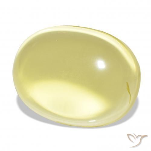 Quarzo Giallo chiaro naturale da 63.83 ct, Ovale, Trasparente