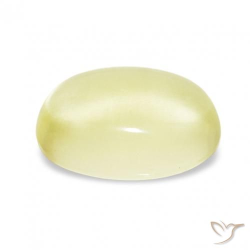 Quarzo Giallo chiaro naturale da 3.29 ct, Ovale, Trasparente