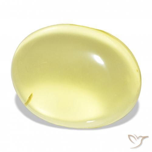 Quarzo Giallo chiaro naturale da 43.30 ct, Ovale, Trasparente