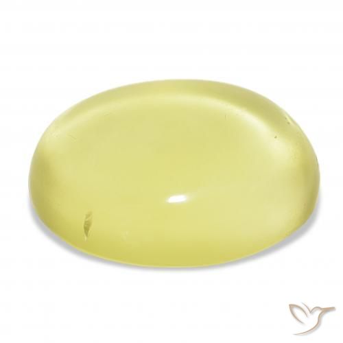 Quarzo Giallo chiaro naturale da 43.30 ct, Ovale, Trasparente