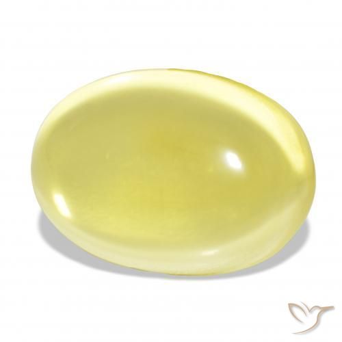 Quarzo Giallo chiaro naturale da 51.98 ct, Ovale, Trasparente