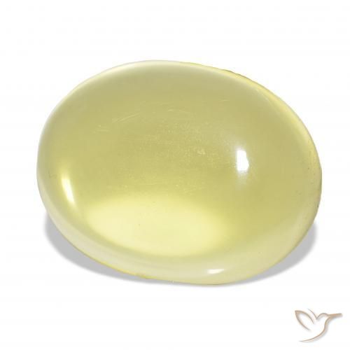 Quarzo Giallo chiaro naturale da 43.43 ct, Ovale, Trasparente
