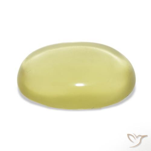 Quarzo Giallo chiaro naturale da 43.43 ct, Ovale, Trasparente