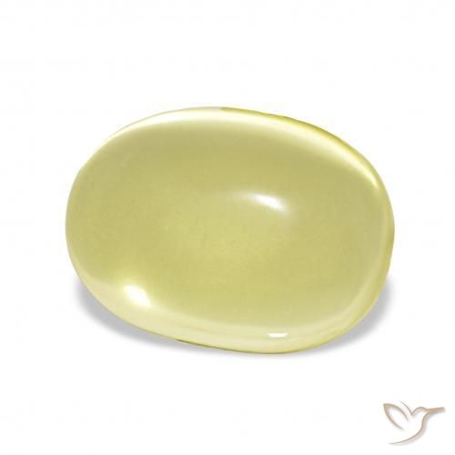 Quarzo Giallo chiaro naturale da 9.42 ct, Ovale, Trasparente