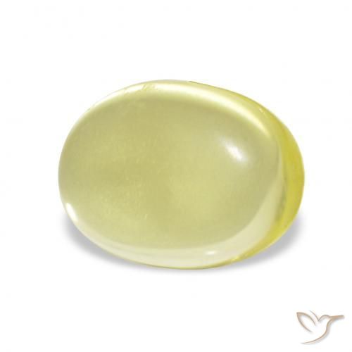 Quarzo Giallo chiaro naturale da 3.85 ct, Ovale, Trasparente