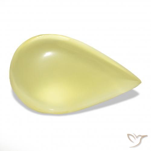 Quarzo Giallo chiaro naturale da 36.18 ct, Forma a pera, Trasparente