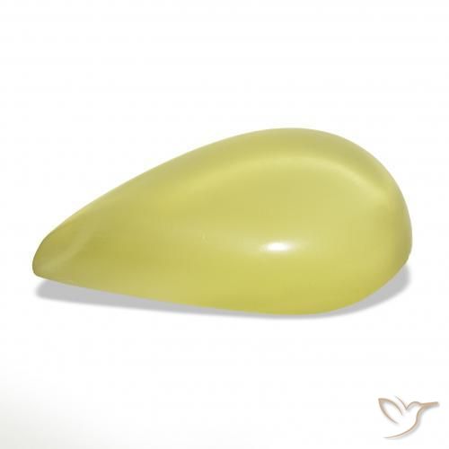 Quarzo Giallo chiaro naturale da 36.18 ct, Forma a pera, Trasparente
