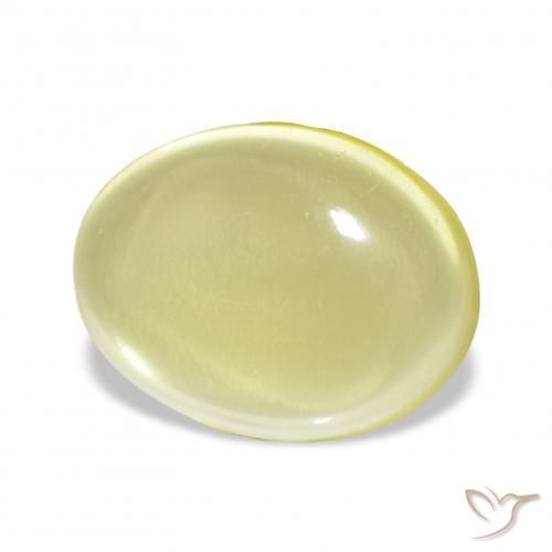 Quarzo Giallo chiaro naturale da 6.50 ct, Ovale, Trasparente