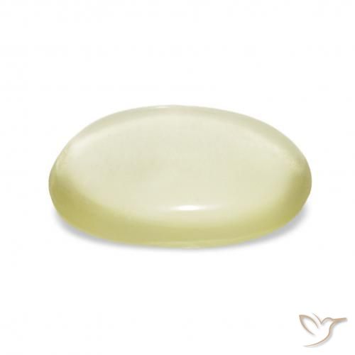 Quarzo Giallo crema pallido naturale da 6.12 ct, Ovale, Trasparente