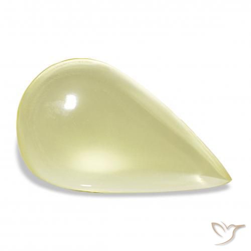 Quarzo Giallo medio naturale da 15.47 ct, Forma a pera, Trasparente