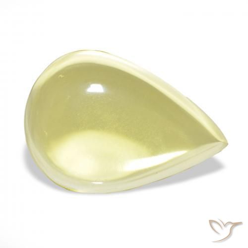 Quarzo Giallo chiaro naturale da 52.29 ct, Forma a pera, Trasparente
