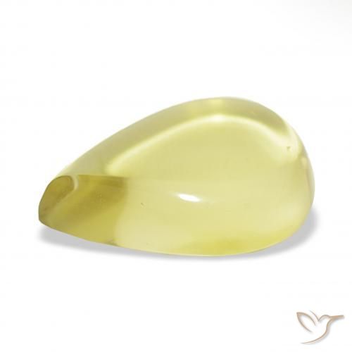Quarzo Giallo chiaro naturale da 52.29 ct, Forma a pera, Trasparente