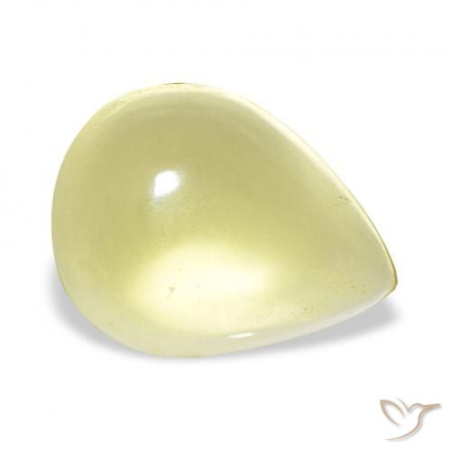 Quarzo Giallo mais chiaro naturale da 14.16 ct, Forma a pera, Trasparente