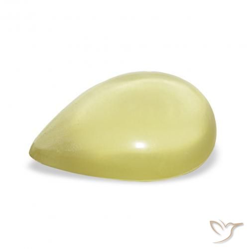 Quarzo Giallo mais chiaro naturale da 14.16 ct, Forma a pera, Trasparente
