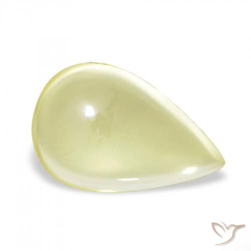 Quarzo Giallo chiaro naturale da 11.15 ct, Forma a pera, Trasparente