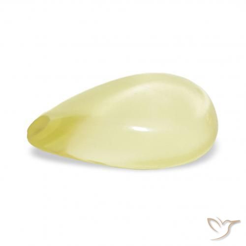 Quarzo Giallo chiaro naturale da 11.15 ct, Forma a pera, Trasparente