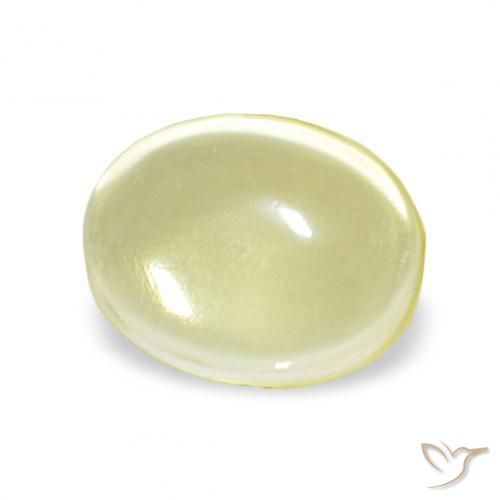 Quarzo Giallo chiaro naturale da 4.10 ct, Ovale, Trasparente