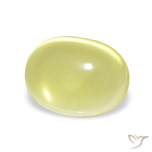 Quarzo Giallo chiaro naturale da 9.43 ct, Ovale, Trasparente