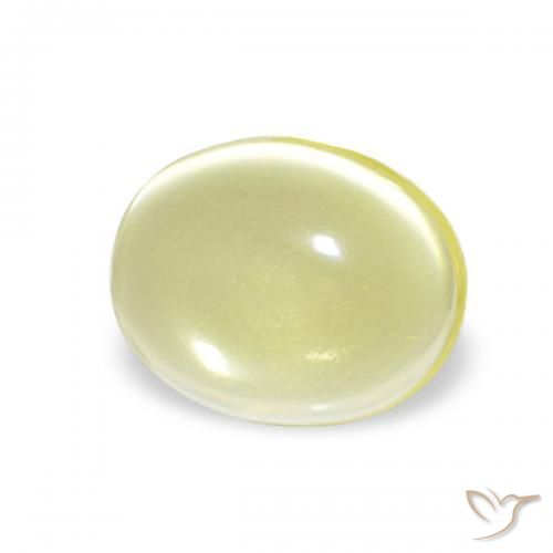 Quarzo Giallo chiaro naturale da 3.54 ct, Ovale, Trasparente