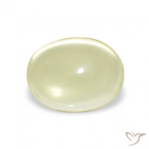 5.31ct Giallo crema pallido Quarzo, Ovale, Trasparente