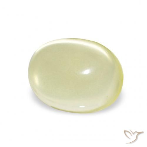 Quarzo Giallo crema pallido naturale da 5.31 ct, Ovale, Trasparente