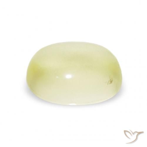 Quarzo Giallo crema pallido naturale da 5.31 ct, Ovale, Trasparente