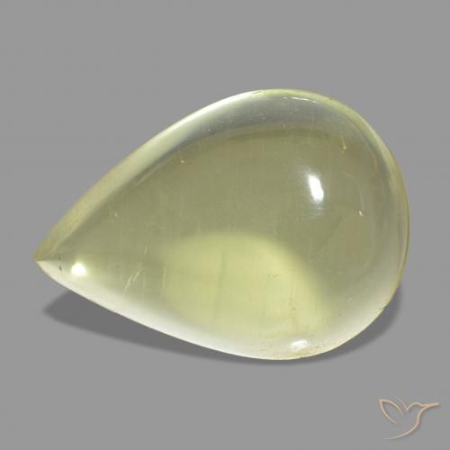 Quarzo Giallo chiaro naturale da 15.99 ct, Forma a pera, Trasparente