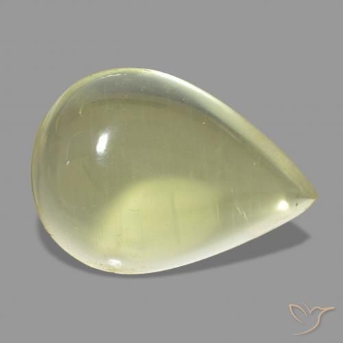 Quarzo Giallo chiaro naturale da 15.99 ct, Forma a pera, Trasparente