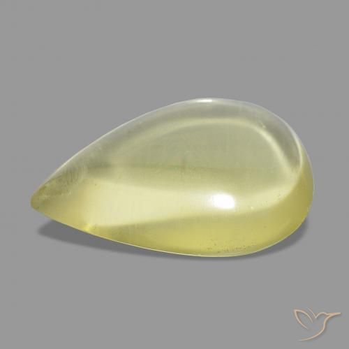 Quarzo Giallo chiaro naturale da 15.99 ct, Forma a pera, Trasparente