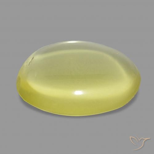 Quarzo Giallo chiaro naturale da 9.70 ct, Ovale, Trasparente