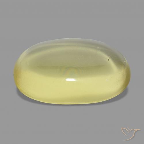 Quarzo Giallo chiaro naturale da 27.34 ct, Ovale, Trasparente