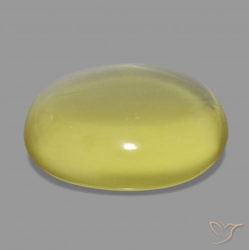 Quarzo Giallo medio naturale da 57.61 ct, Ovale, Trasparente