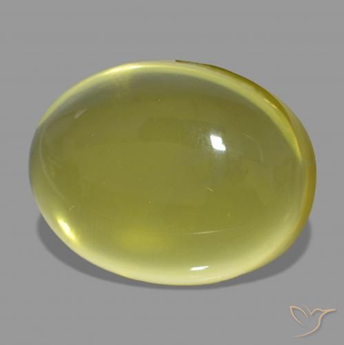 Quarzo Giallo medio naturale da 50.35 ct, Ovale, Trasparente
