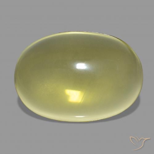 46.42ct Giallo Ananas Chiaro Quarzo, Ovale, Trasparente