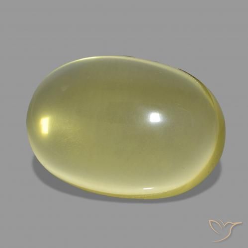 Quarzo Giallo Ananas Chiaro naturale da 46.42 ct, Ovale, Trasparente